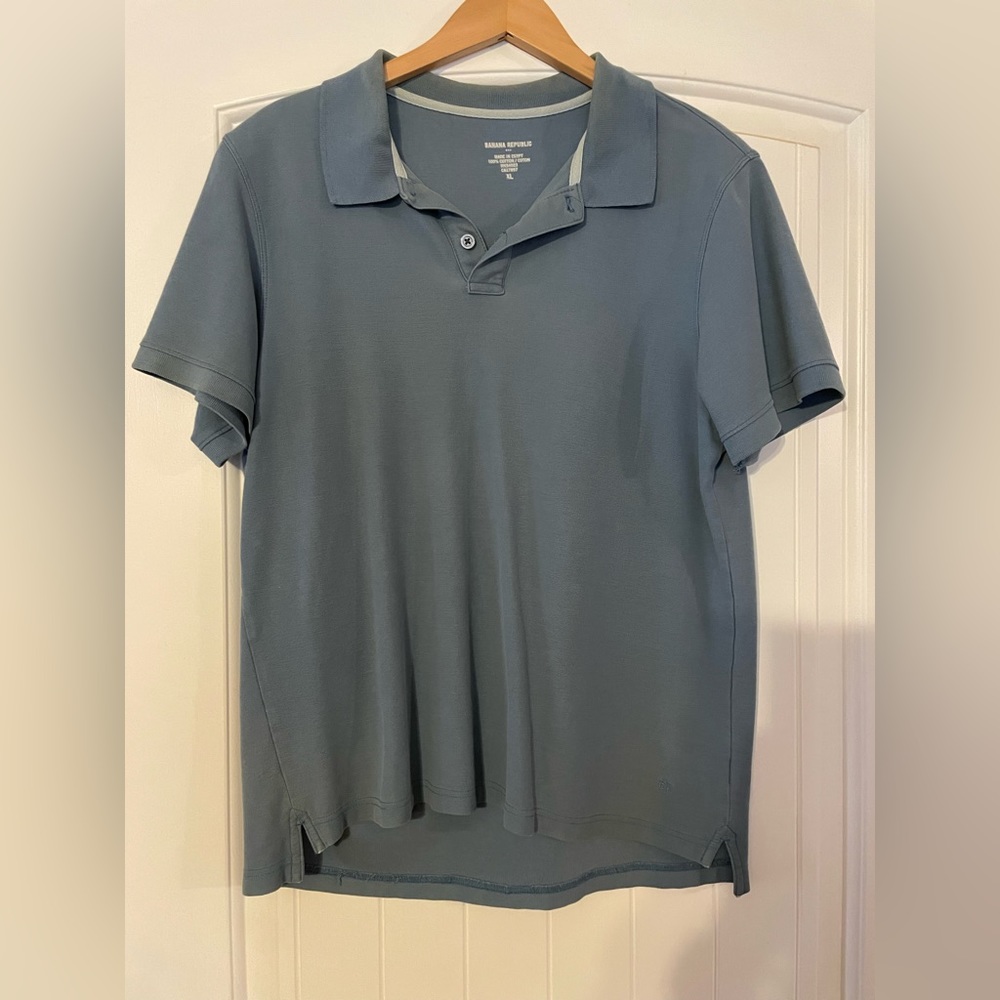 Banana Republic blue/grey polo, size XL